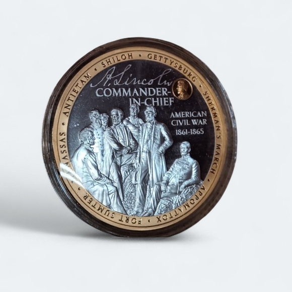 2017 Abe Lincoln Commander-in-Chief commemorative proof 50mm 54g coin - Picture 2 of 5